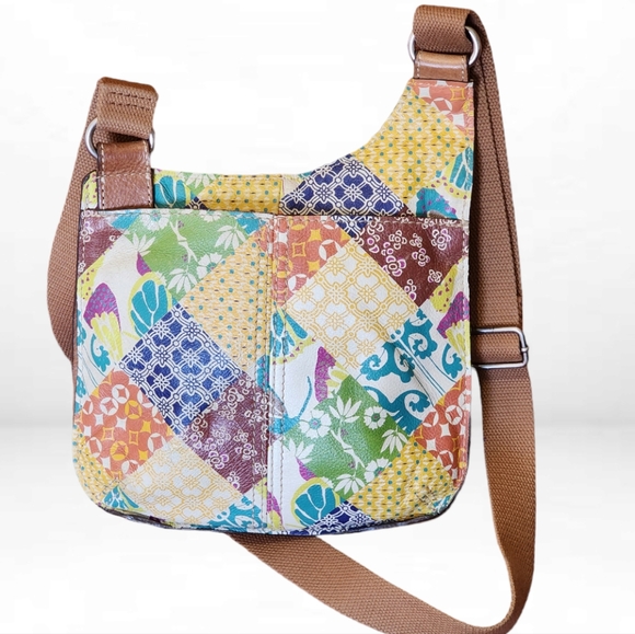 Fossil floral multi pattern leather crossbody bag - Picture 7 of 7